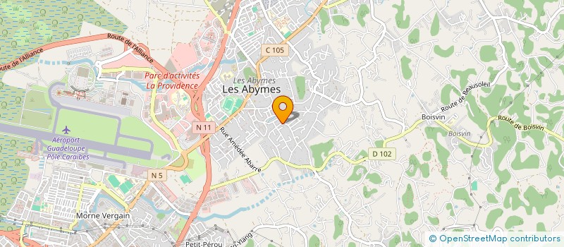 localisation de l'entreprise ANIM ACTION 2004 à LES ABYMES