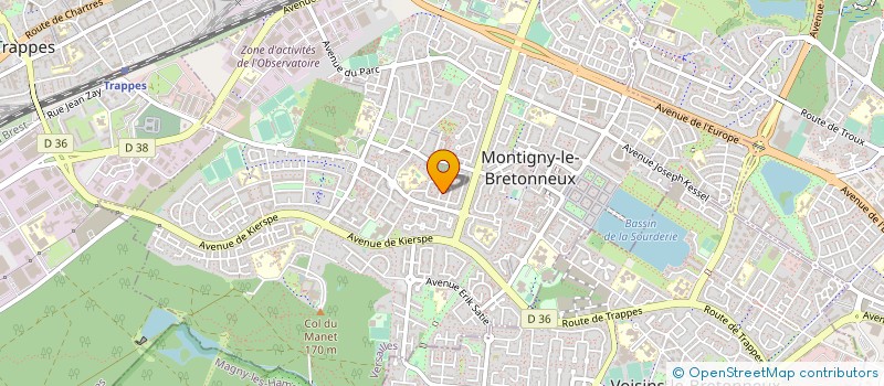 localisation de l'entreprise ANIM'ASSOS  POUR UNE DYNAMIQUE COLLECTIVE, ARTISTIQUE ET CULTURELLE ENTRE LES ASSOCIATIONS, LES HABITANTS ET LES ACTEURS à MONTIGNY-LE-BRETONNEUX