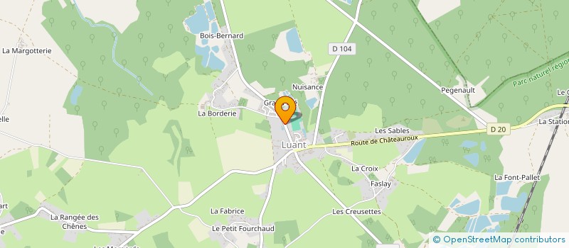 localisation de l'entreprise ANIM'ENFANTS à LUANT
