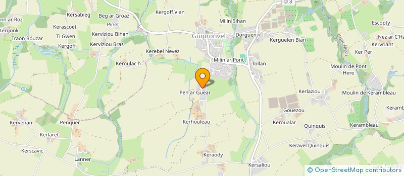 localisation de l'entreprise ANIM' EVENEMENTS & VACANCES  MILIZAC-GUIPRONVEL