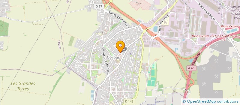 localisation de l'entreprise ANIM'EVENTS à CORBAS