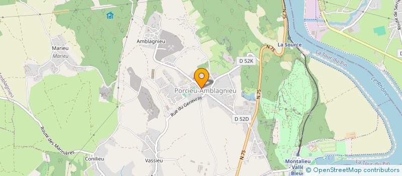 localisation de l'entreprise ANIM'LOISIRS  PORCIEU-AMBLAGNIEU