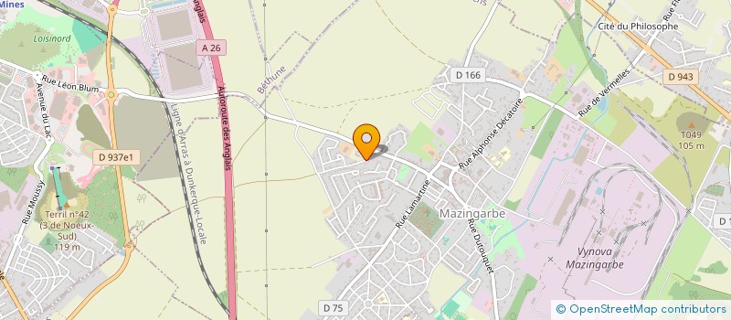 localisation de l'entreprise ANIM'NIGHT  MAZINGARBE