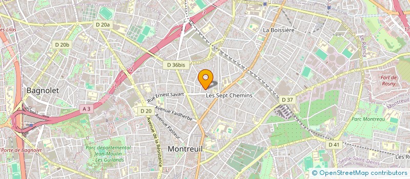 localisation de l'entreprise ANIM'ONTREUIL  MONTREUIL