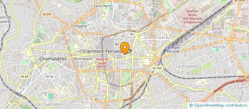 localisation de l'entreprise ANIMA'G63 - ASSOCIATION DES ANIMATEURS EN GERONTOLOGIE DU PUY DE DOME  CLERMONT FERRAND