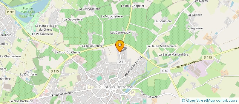localisation de l'entreprise ANIMA'SOUND à LE LOROUX-BOTTEREAU