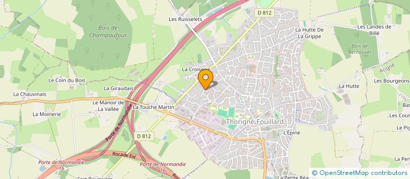 localisation de l'entreprise ANIMAGE 3 D  THORIGNE-FOUILLARD