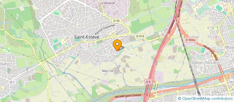 localisation de l'entreprise ANIMAL-CONNECT ; POLE INTERDISCIPLINAIRE D'ACCOMPAGNEMENTS ET DE SOINS EN MEDIATION PAR L'ANIMAL à SAINT-ESTEVE