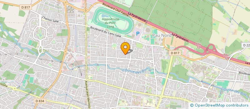 localisation de l'entreprise ANIMAL CROSS - SECOURS AUX ANIMAUX  PAU