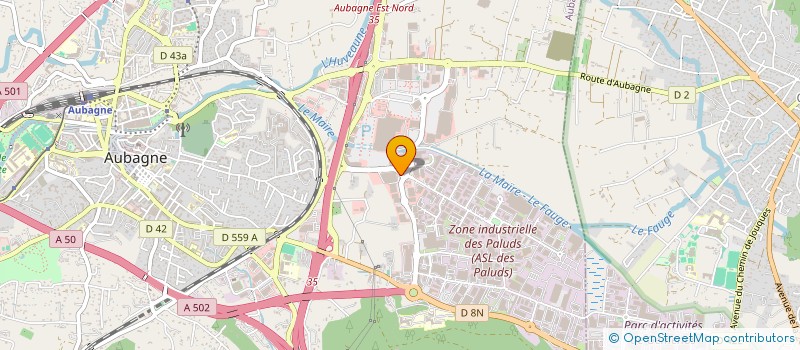 localisation de l'entreprise ANIMAL DISTRIBUTION à AUBAGNE