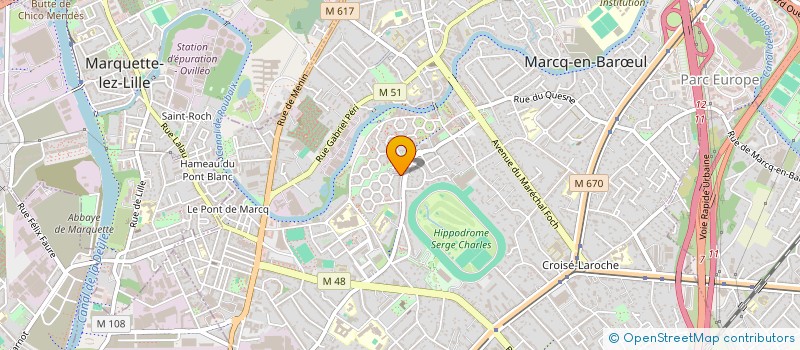 localisation de l'entreprise ANIMAL&Y à MARCQ-EN-BARŒUL