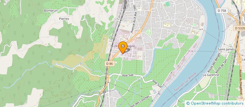 localisation de l'entreprise ANIMALERIE DE TOURNON à TOURNON-SUR-RHONE