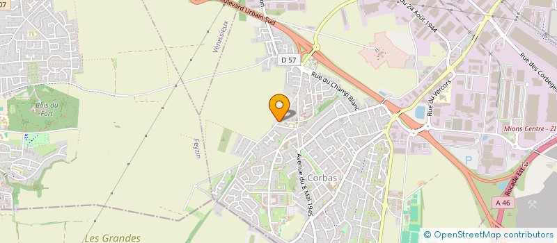 localisation de l'entreprise ANIMASONG à CORBAS