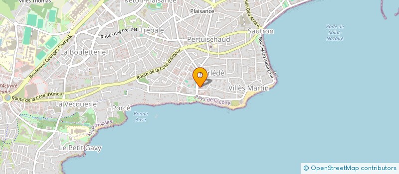 localisation de l'entreprise ANIMAT LOISIRS AU CENTR COMMERCI KERLEDE à SAINT-NAZAIRE