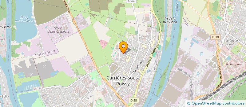 localisation de l'entreprise ANIMAT LOISIRS INITIATIVE EVASION SORTIE à CARRIERES-SOUS-POISSY