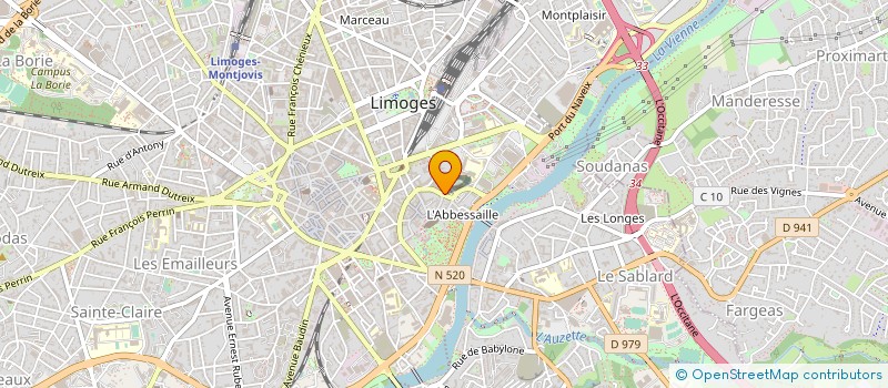 localisation de l'entreprise ANIMAT PERISCOL ST MAURICE BENEDICTINS à LIMOGES