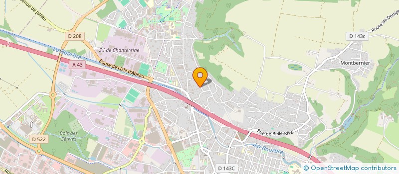 localisation de l'entreprise ANIMATECH  BOURGOIN-JALLIEU