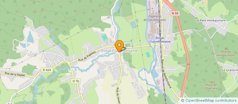 localisation de l'entreprise ANIMATHEQUE DU PAYS DES ABBAYES à ETIVAL-CLAIREFONTAINE