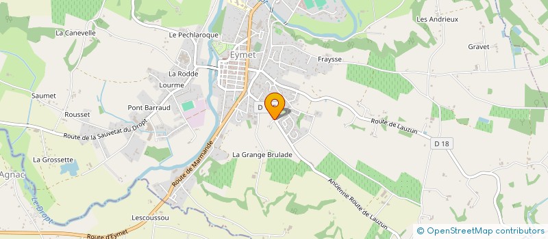 localisation de l'entreprise ANIMATION ART ARTISANAT EN AQUITAINE  EYMET