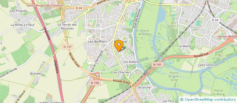 localisation de l'entreprise ANIMATION ATTITUDE  SAINTES