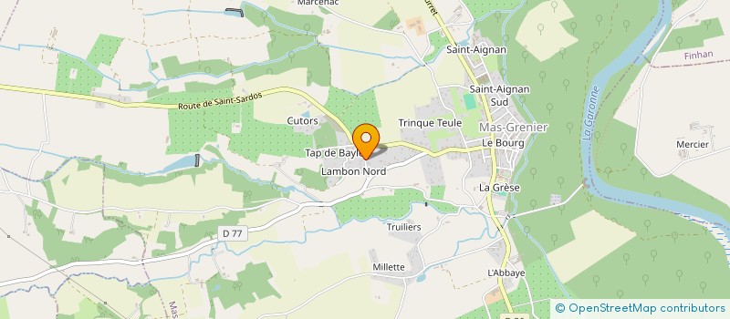 localisation de l'entreprise ANIMATION DANSES MASEENNE  MAS-GRENIER