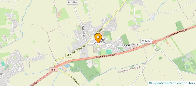 localisation de l'entreprise ANIMATION ET FETES FOURNOISES 'EN AVANT FOURNES'  FOURNES-EN-WEPPES