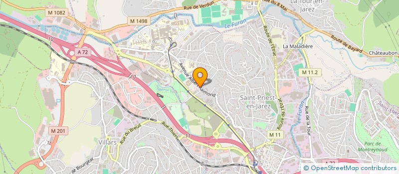 localisation de l'entreprise ANIMATION ET LOISIRS POUR LES ENFANTS EN PSYCHIATRIE  SAINT-PRIEST-EN-JAREZ