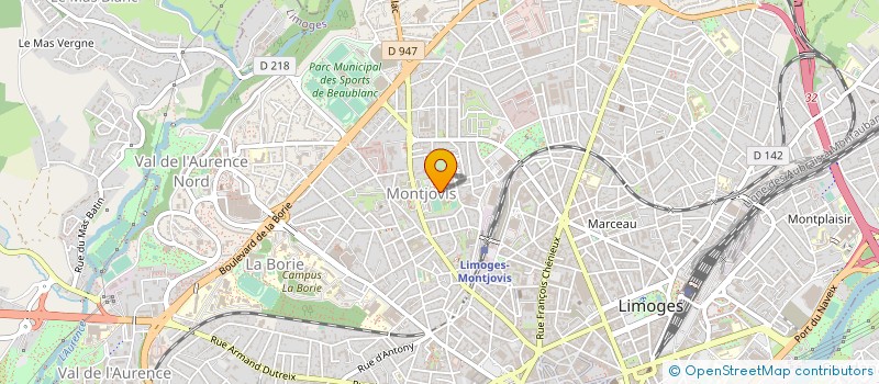 localisation de l'entreprise ANIMATION ET NATURE à LIMOGES