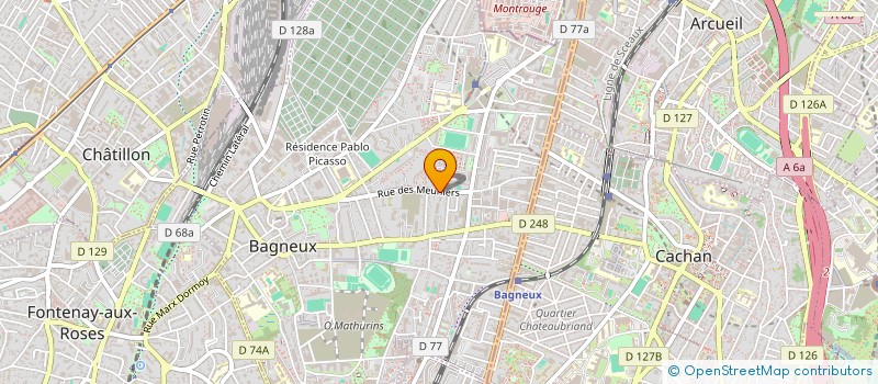 localisation de l'entreprise ANIMATION ET REALISATIONS SECOND OEUVRE à BAGNEUX