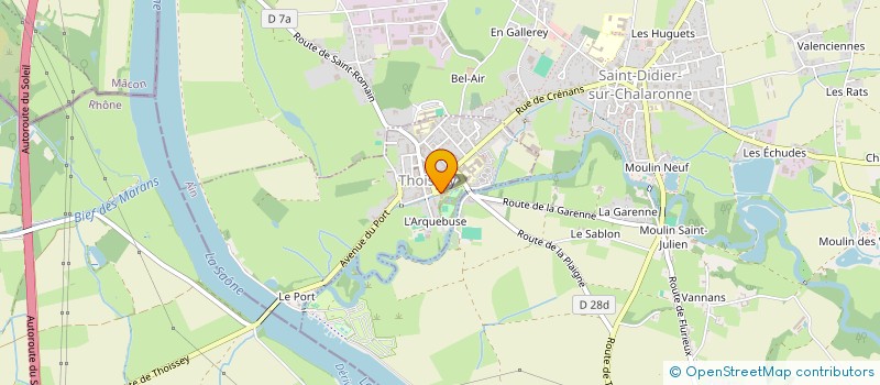 localisation de l'entreprise ANIMATION JEUNESSE ET CULTURE à THOISSEY
