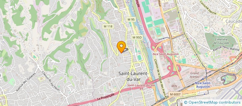 localisation de l'entreprise ANIMATION JEUNESSE ET SPORT POUR TOUS 06 à SAINT-LAURENT-DU-VAR