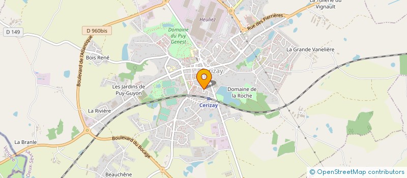 localisation de l'entreprise ANIMATION RURAL CULTURE POPULAIRE BOCAGE  CERIZAY