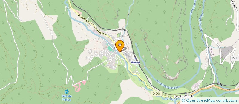 localisation de l'entreprise ANIMATION RURALE DES COMMERCANTS D'ANNOT  ANNOT