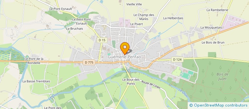 localisation de l'entreprise ANIMATION RURALE GUEMENEENNE à GUEMENE-PENFAO