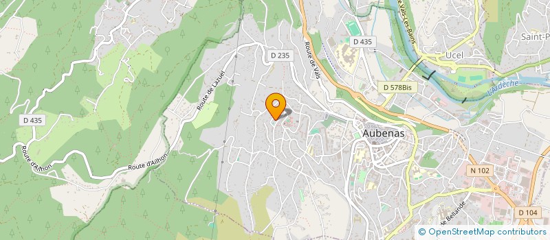 localisation de l'entreprise ANIMATION SOCIALE D'AUBENAS à AUBENAS