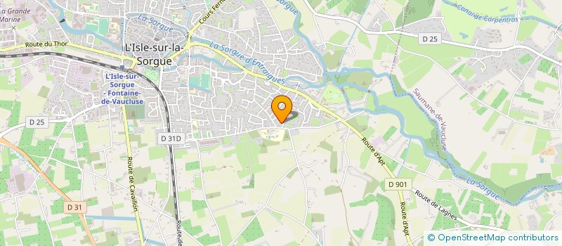 localisation de l'entreprise ANIMATION SPORT NATURE  L'ISLE-SUR-LA-SORGUE