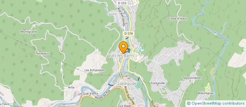 localisation de l'entreprise ANIMATION THEATRE BAS VIVARAIS à VALS-LES-BAINS