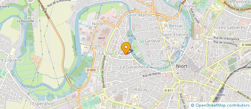 localisation de l'entreprise ANIMATION TOUR-CHABOT/GAVACHERIE ATCG  NIORT