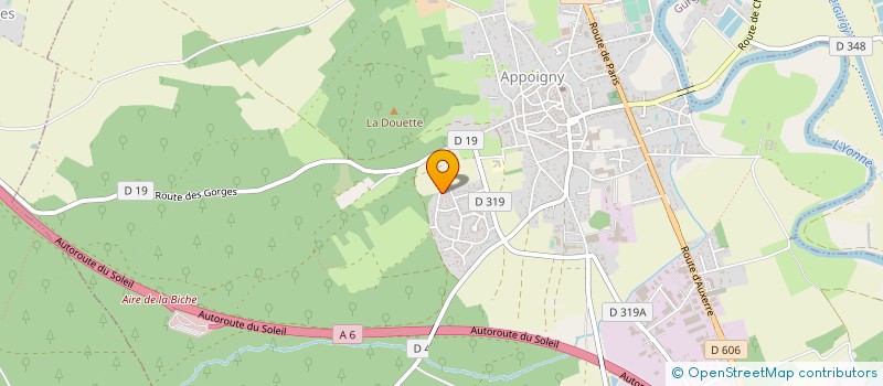 localisation de l'entreprise ANIMATIONS DETENTES ET LOISIRS EPONIENS  APPOIGNY