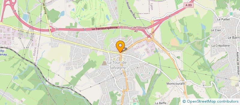 localisation de l'entreprise ANIMATIONS ET CULTURE TOURELLOISE - ASSACT  LA TOUR-DE-SALVAGNY