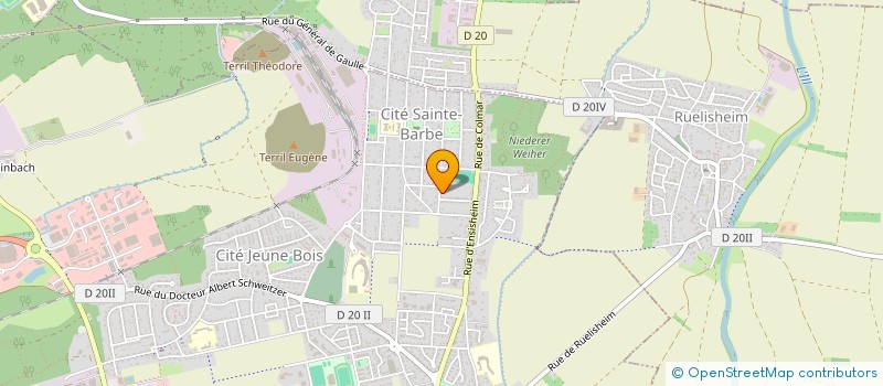 localisation de l'entreprise ANIMATIONS GYM MDPA  WITTENHEIM