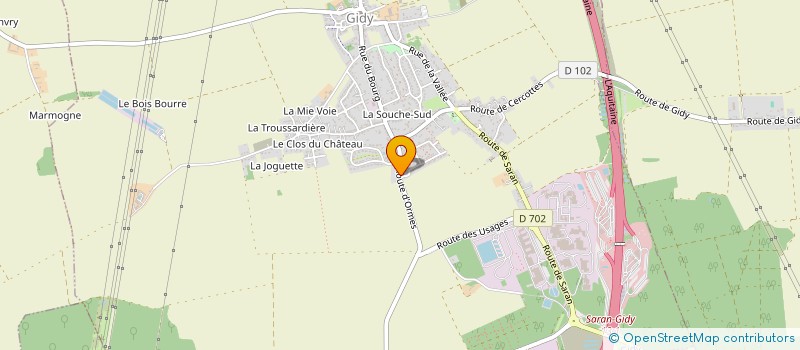 localisation de l'entreprise ANIMATIONS HAPPY DAYS à GIDY
