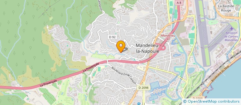 localisation de l'entreprise ANIMATIONS VOYAGES ETC à MANDELIEU-LA-NAPOULE