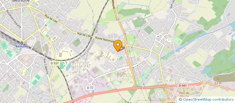 localisation de l'entreprise ANIMAUX ET COMPAGNIE  BEUVRY