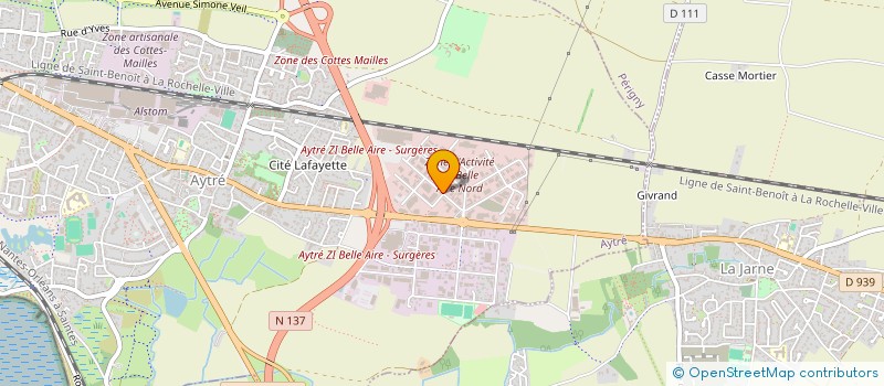 localisation de l'entreprise ANIMAUX SERVICES  AYTRE