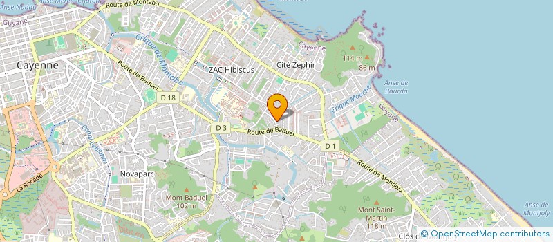 localisation de l'entreprise ANIMEVENT973  CAYENNE