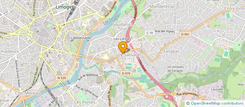 localisation de l'entreprise ANISOPTERA COACHING à LIMOGES