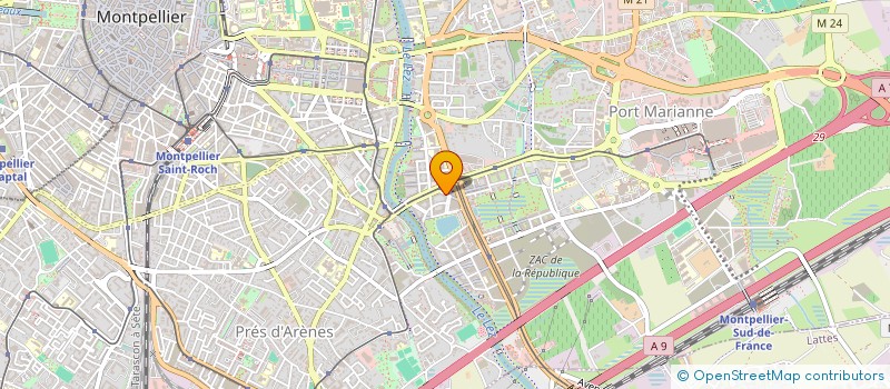 localisation de l'entreprise ANJ à MONTPELLIER