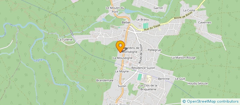 localisation de l'entreprise ANJ  BELIN-BELIET