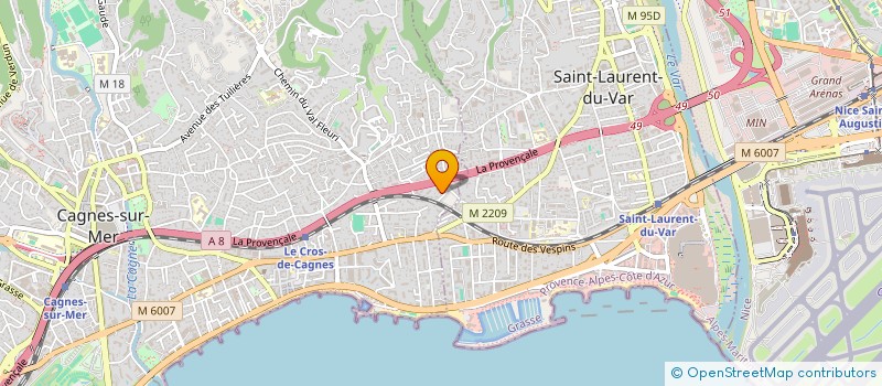 localisation de l'entreprise ANJ PERMIS A POINTS S.A.S à CAGNES-SUR-MER